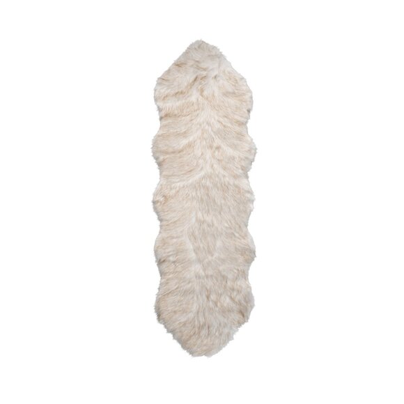 Luxe Home Decor Gordon Faux Sheepskin Double Rug1-PieceGradient tan2'x6